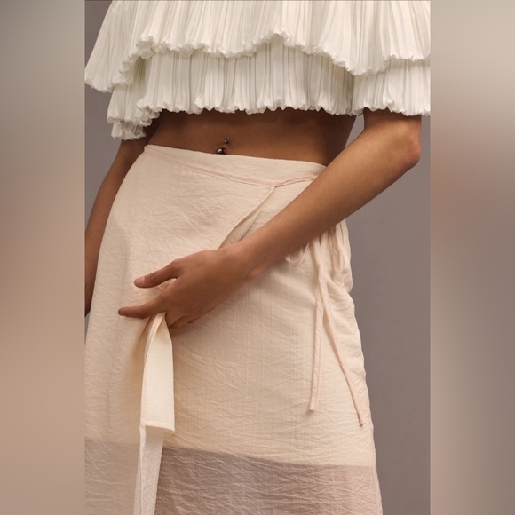 Anthropologie Sheer Maxi wrap Skirt - Picture 5 of 13